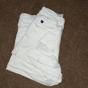 Kancan White Denim Shorts